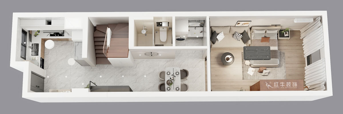 吴波｜锦虹美苑15-802-65㎡-现代风格｜2室1厅1卫｜旧房装修｜定制家｜全包10万｜00_04鸟瞰图